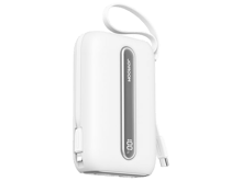 جوي رووم JR-L012 Plus باور بانك صغير ملون بقوة 22.5 واط مع كيبلات مزدوجة 20000 مللي أمبير - أبيض
