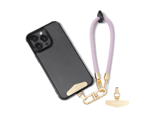 LEEU DESIGN 30cm Smartphone Strap Cell Phone Polyester Lanyard with Metal Tether Tab - Purple