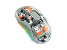 Coteci Dual Receiver Crystal Mouse with USB-A&USB-C - Green