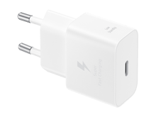 سامسونج محول USB-C ثنائي الدبابيس بقدرة 25 واط بتقنية الشحن السريع PD - أبيض