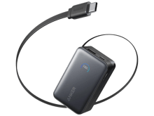 Anker Nano Power Bank (10K, 45W, Built-In Retractable USB-C Cable) - Black
