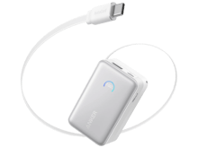Anker Nano Power Bank (10K, 45W, Built-In Retractable USB-C Cable) - White