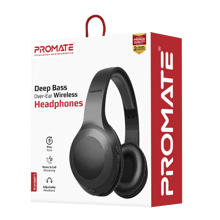 PROMATE LaBoca Deep Bass Over-Ear Wireless Headphones - Black