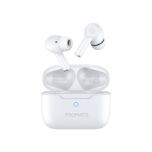 PROMATE High-Definition ANC TWS Earphones with IntelliTouch - White