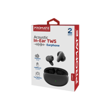 PROMATE Lush Acoustic In-Ear TWS Earphone - Black