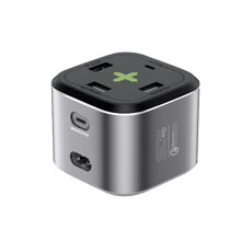 PROMATE 80W Quick Charging Multi Port Charging Station - Silver
