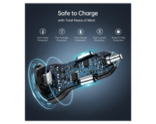 Choetech TC0008 Dual Type-C Fast Car Charger 40W - Best Prices