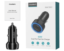 Choetech TC0014 Dual USB Type-C/A Car Charger 60W - Best Prices