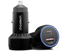 Choetech TC0014 Dual USB Type-C/A Car Charger 60W - Best Prices