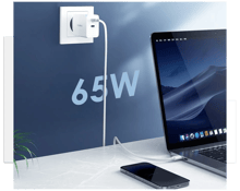 Choetech PD6013 Dual Type-C GaN PD65W Portable Wall Charger EU - Best Prices