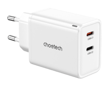 Choetech PD6013 Dual Type-C GaN PD65W Portable Wall Charger EU - Best Prices