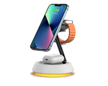WiWU Wi-002 3 in 1 Wireless Charging Station 15W with Ambient Light - Best Prices