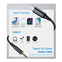 Choetech Type-C to 3.5mm Nylon Braided Audio Cable 1m - Best Prices