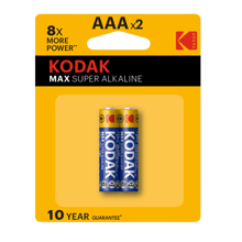 Kodak AAA Max Super Alkaline Batteries Pack of 2 - Best Prices