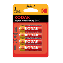 Kodak AA Super Heavy Duty Zinc Batteries Pack of 4 - Best Prices