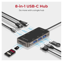 PROMATE 8 in 1 Ultra Compact Multiport Hub 100W Power Delivery - Best Prices