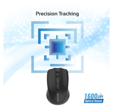 PROMATE Clix-8 2.4GHz Wireless Ergonomic Optical Mouse - Best Prices