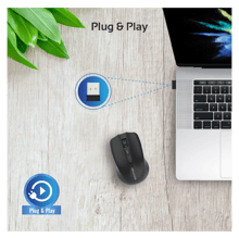 PROMATE Clix-8 2.4GHz Wireless Ergonomic Optical Mouse - Best Prices