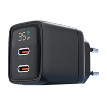 Choetech PD 35W GAN3 Dual Port Type-C Charger with LED Display - Best Prices