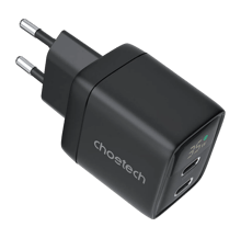 Choetech PD 35W GAN3 Dual Port Type-C Charger with LED Display - Best Prices