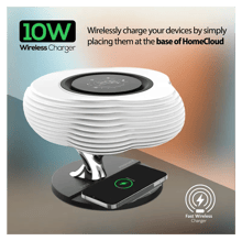 PROMATE 3 in 1 Cloud Design Wireless Speaker with LED Nightlight and Wireless Charger - Best Prices