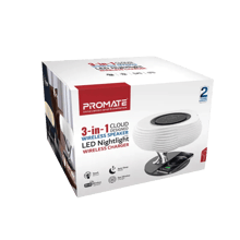PROMATE 3 in 1 Cloud Design Wireless Speaker with LED Nightlight and Wireless Charger - Best Prices