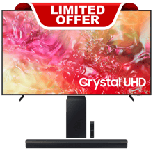 Samsung Crystal 65" DU7000 4K + Soundbar C450 - Best Prices