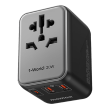 Momax UA11 1-World 20W PD Global Travel Fast Charger Power Adapter - Best Prices