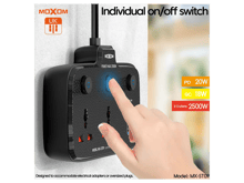 Moxom MX-ST09 Home & Travel Power Strip - Best Prices