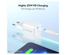 RAVPower RP-PC1040 PD 20W Wall Charger 1m USB-C Lightning Cable - Best Prices