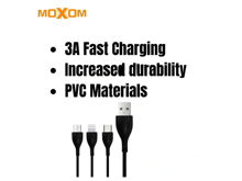 Moxom MX-CB239 3A PVC Fast Data Cable - Best Prices