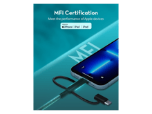 RAVPower RP-CB1033 3 in 1 Type-A To Micro+type C+lightning Cable 1.2m - Best Prices