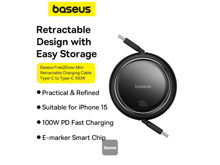 Baseus Free2Draw Mini Retractable Charging Cable Type-C to Type-C 100W 1m - Best Prices