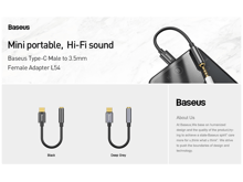 Baseus L54 Type-C Male to 3.5mm Female Adapter - Best Prices