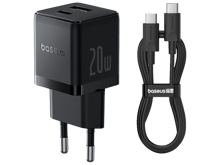 Baseus Palm Fast Charger C+U 20W EU(with Baseus Mini Cable USB-C to USB-C 60W (20V/3A) 1m) - Best Prices