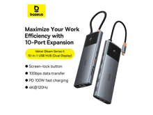OS-Baseus Metal Gleam Series II 10-in-1 USB HUB - Best Prices