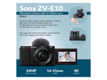 Sony ZV-E10 II APS-C Mirrorless Camera with 16-50mm Lens - Best Prices