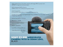 Sony ZV-E10 II APS-C Mirrorless Camera with 16-50mm Lens - Best Prices