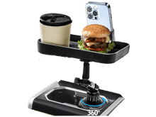 3-in-1 Adjustable Car Cup Holder Tray with Expanding Base & Phone Mount - Best Prices