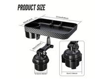 3-in-1 Adjustable Car Cup Holder Tray with Expanding Base & Phone Mount - Best Prices