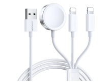 JoyRoom S-IW007 3-in-1 iP Watch Magnetic Charger + Dual Lightning Cable (USB-A) 1.2m - Best Prices