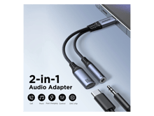 JoyRoom SY-C02 Audio-Transfer Series 2-in-1 Audio Adapter 3.5mm + Type-C - Best Prices