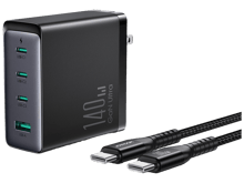JoyRoom GaN Ultra JR-TCG05 140W 3C1A Fast Charger +240W C to C Cable 1.2m - Best Prices
