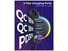 JoyRoom JR-CL18 30W PD Type-C + USB Car Charger LED Display Bluetooth Adapter FM Transmitter with Coiled Cable - Best Prices