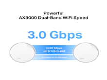 تي بي لينك X50-PoE عبوه من 3 قطع AX3000 شبكة منزليه كامله نظام واي فاي 6 - أفضل سعر
