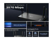 Tp-Link Archer BE220  BE3600 Dual-Band Wi-Fi 7 Router - Best Prices