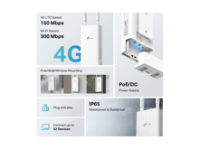 Tp-Link TL-MR100-Outdoor  300Mbps Wireless N 4G LTE  Outdoor Router - Best Prices