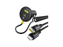 Baseus Circular Plastic Car Charger (U+C) + (C&L) Cable 60W - Best Prices