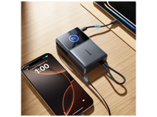 جوي روم JR-PR1 باور بانك سعة 10000 مللي أمبير/ساعة وقوة 22.5 واط مع كيبل USB-C مدمج قابل للسحب - أفضل سعر