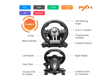 PXN PC V3 PRO Racing Wheel 180 Degree Universal - Best Prices